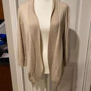Covington Women's Beige Open-Front Cardigan